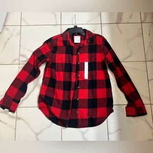 SO Cozy Red plaid Shirt size Medium
